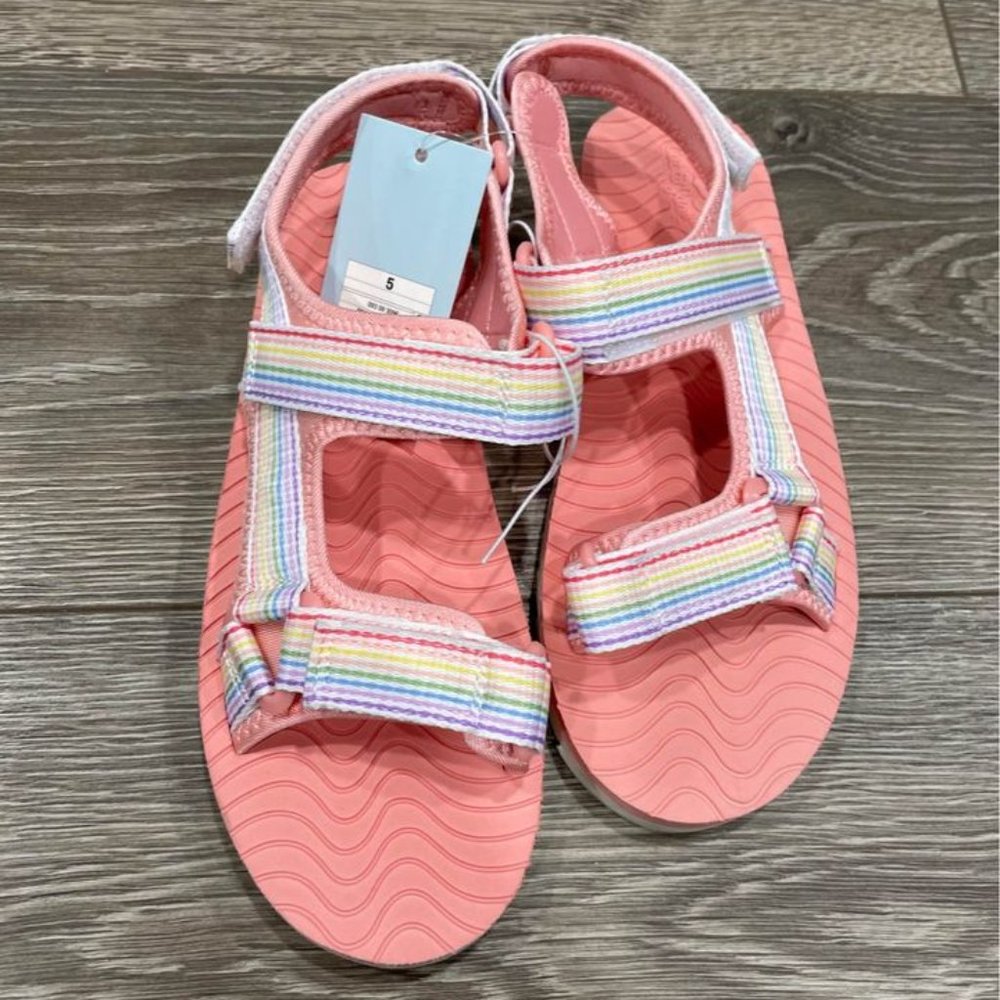 Girls' Emery Footbed Sandals-Rainbow/Pink-Size 5-Cat & Jack